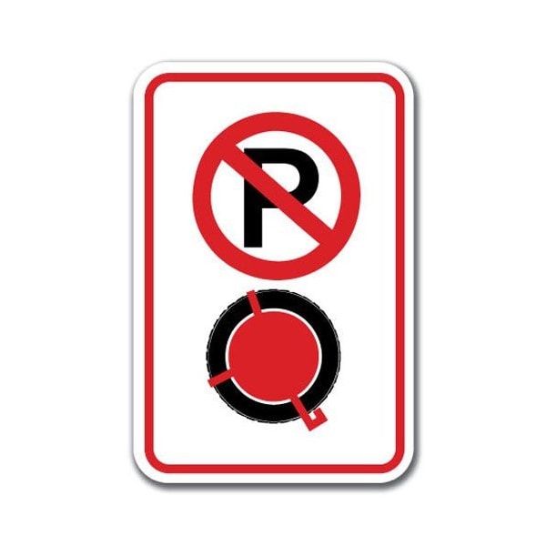 Signmission No Parking W/ Boot Sign 12inx18in Heavy Gauge Alum Signs, 18" L, 12" H, A-1218 Auto Boot - No Boot A-1218 Auto Boot - No Boot Symbol - main